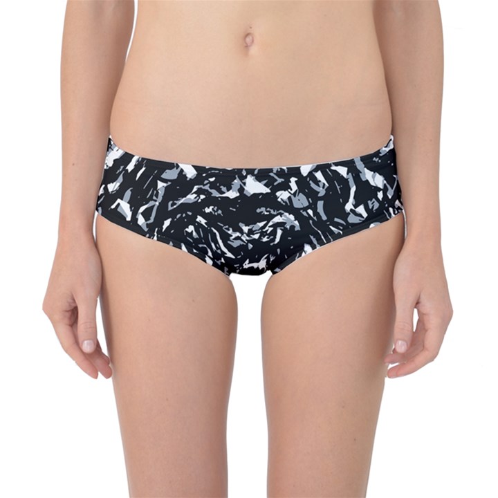 Dark Abstract Print Classic Bikini Bottoms