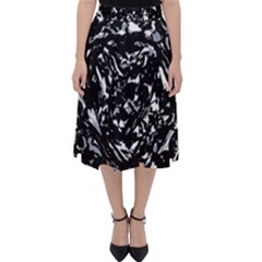 Dark Abstract Print Classic Midi Skirt by dflcprintsclothing