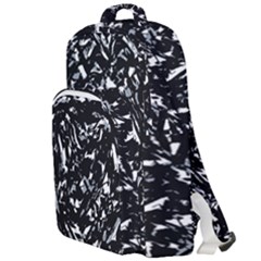 Dark Abstract Print Double Compartment Backpack