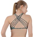 Peacock Bird Animal Feather Criss Cross Racerback Sports Bra View2