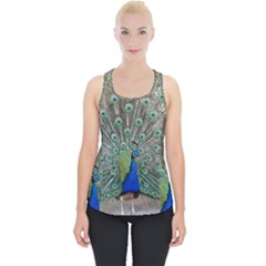 Peacock Bird Animal Feather Piece Up Tank Top by Pakrebo