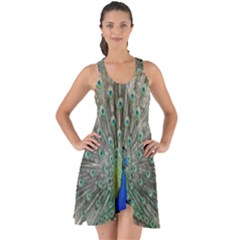 Peacock Bird Animal Feather Show Some Back Chiffon Dress by Pakrebo