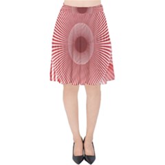 Fractals Abstract Pattern Flower Velvet High Waist Skirt by Pakrebo