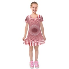 Fractals Abstract Pattern Flower Kids  Short Sleeve Velvet Dress by Pakrebo