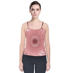 Fractals Abstract Pattern Flower Velvet Spaghetti Strap Top