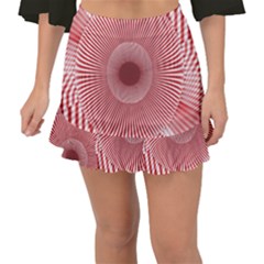 Fractals Abstract Pattern Flower Fishtail Mini Chiffon Skirt