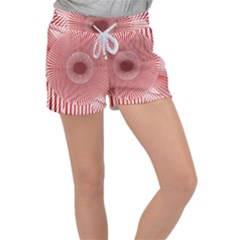 Fractals Abstract Pattern Flower Women s Velour Lounge Shorts