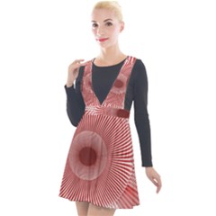 Fractals Abstract Pattern Flower Plunge Pinafore Velour Dress