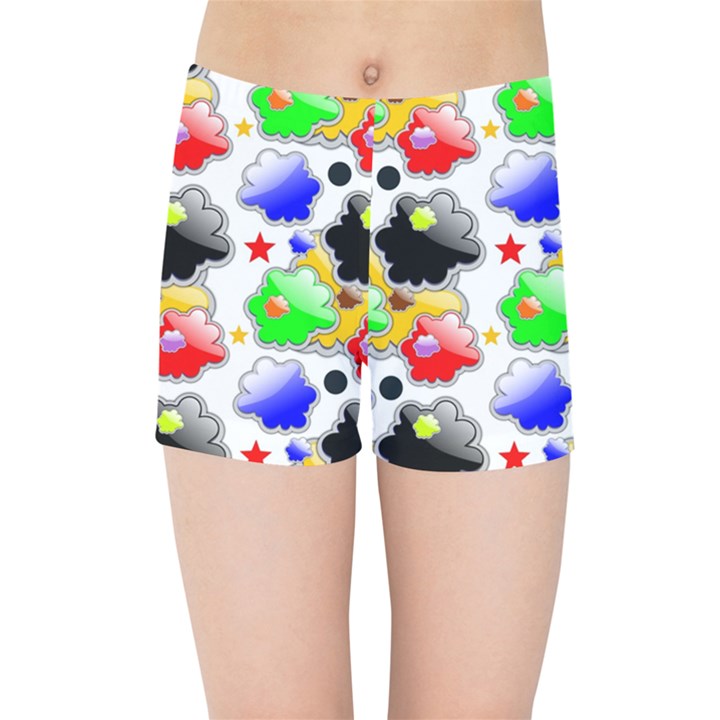 Pattern Background Wallpaper Design Kids  Sports Shorts