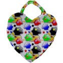 Pattern Background Wallpaper Design Giant Heart Shaped Tote View2