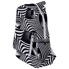 Op Art Black White Drawing Travelers  Backpack