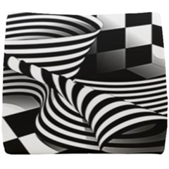 Op Art Black White Drawing Seat Cushion