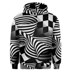 Op Art Black White Drawing Men s Overhead Hoodie by Pakrebo