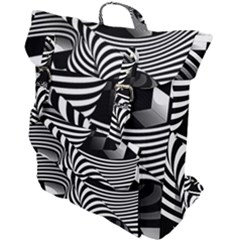 Op Art Black White Drawing Buckle Up Backpack