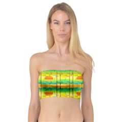 Birds Beach Sun Abstract Pattern Bandeau Top by Pakrebo