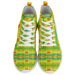 Birds Beach Sun Abstract Pattern Men s Lightweight High Top Sneakers