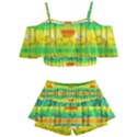 Birds Beach Sun Abstract Pattern Kids  Off Shoulder Skirt Bikini View1