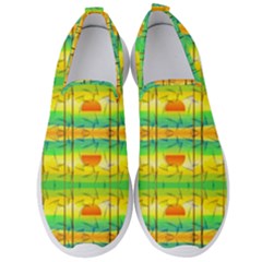 Birds Beach Sun Abstract Pattern Men s Slip On Sneakers