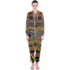 The Background Wallpaper Invoice Hooded Jumpsuit (ladies)  by Pakrebo