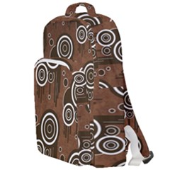 Abstract Background Brown Swirls Double Compartment Backpack