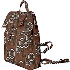 Abstract Background Brown Swirls Buckle Everyday Backpack