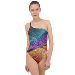 Graphics Imagination The Background Classic One Shoulder Swimsuit by Pakrebo