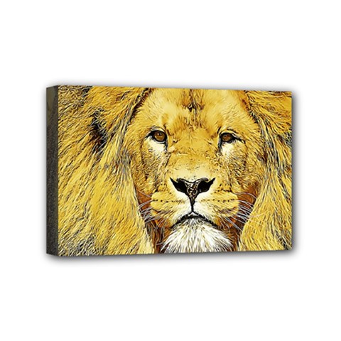 Lion Lioness Wildlife Hunter Mini Canvas 6  X 4  (stretched) by Pakrebo