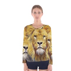 Lion Lioness Wildlife Hunter Women s Long Sleeve Tee