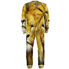 Lion Lioness Wildlife Hunter Onepiece Jumpsuit (men)  by Pakrebo