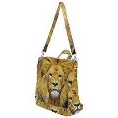 Lion Lioness Wildlife Hunter Crossbody Backpack by Pakrebo