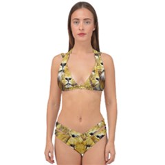 Lion Lioness Wildlife Hunter Double Strap Halter Bikini Set by Pakrebo