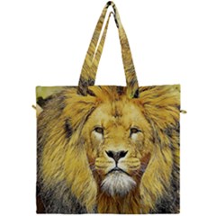 Lion Lioness Wildlife Hunter Canvas Travel Bag by Pakrebo