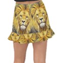 Lion Lioness Wildlife Hunter Fishtail Mini Chiffon Skirt View2