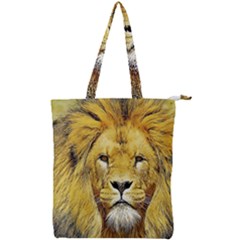 Lion Lioness Wildlife Hunter Double Zip Up Tote Bag by Pakrebo