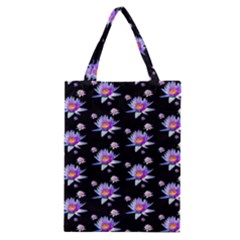 Flowers Pattern Background Lilac Classic Tote Bag by Pakrebo