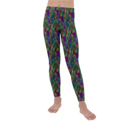 Pattern Abstract Paisley Swirls Kids  Lightweight Velour Leggings by Pakrebo