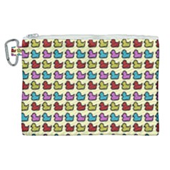 Ducklings Background Ducks Cute Canvas Cosmetic Bag (xl) by Pakrebo