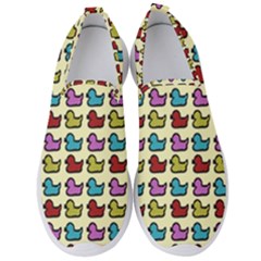 Ducklings Background Ducks Cute Men s Slip On Sneakers by Pakrebo