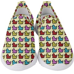 Ducklings Background Ducks Cute Kids  Slip On Sneakers by Pakrebo