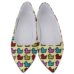 Ducklings Background Ducks Cute Women s Low Heels by Pakrebo