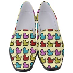 Ducklings Background Ducks Cute Women s Classic Loafer Heels by Pakrebo