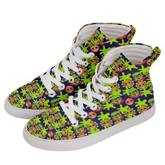 Smiley Background Smiley Grunge Women s Hi-top Skate Sneakers by Pakrebo