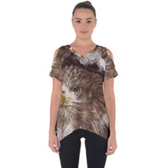 Sea Eagle Raptor Nature Predator Cut Out Side Drop Tee by Pakrebo