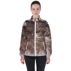 Sea Eagle Raptor Nature Predator High Neck Windbreaker (women) by Pakrebo