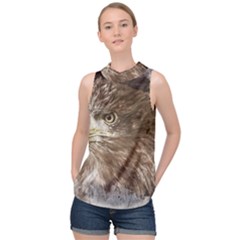 Sea Eagle Raptor Nature Predator High Neck Satin Top by Pakrebo