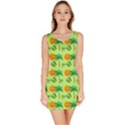 Holiday Tropical Smiley Face Palm Bodycon Dress View1