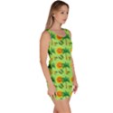 Holiday Tropical Smiley Face Palm Bodycon Dress View3