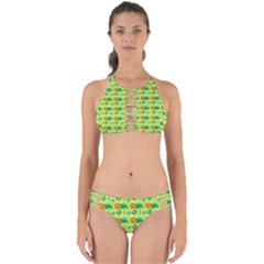 Holiday Tropical Smiley Face Palm Perfectly Cut Out Bikini Set by Pakrebo