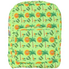 Holiday Tropical Smiley Face Palm Full Print Backpack by Pakrebo