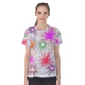 Star Dab Farbkleckse Leaf Flower Women s Cotton Tee View1